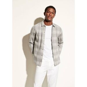 Vince Men's Slub Plaid Long Sleeve Button Down Shirt